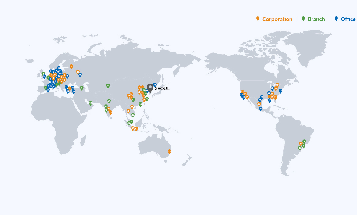Global All Corporation, Branch, Office, map image