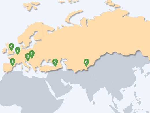 Europe Branch map image