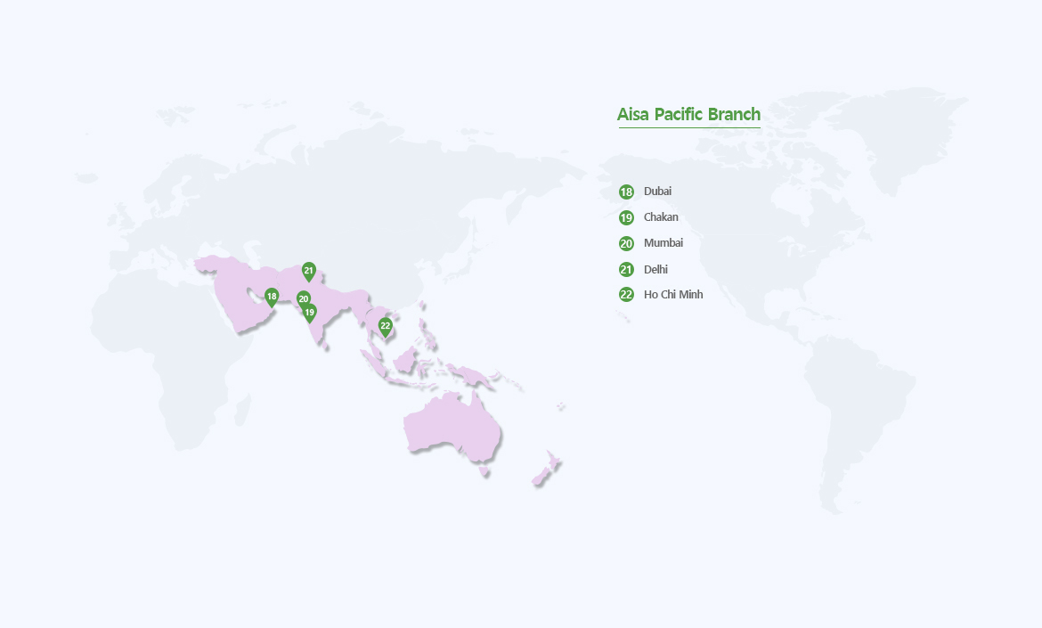 Asia Pacific Branch map image