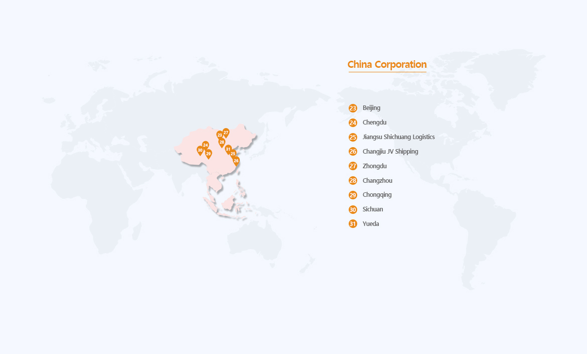 China Corporation map image