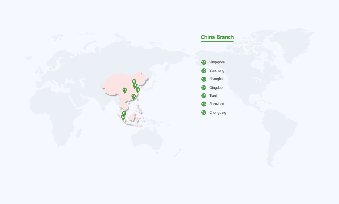 China Branch map image