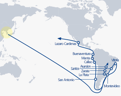 South America East Coast Calling ports image