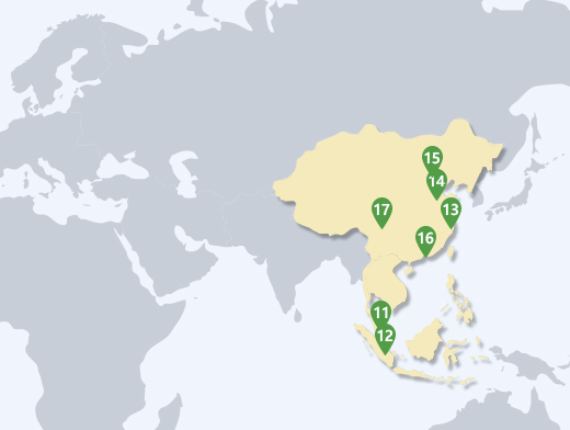 아시아 법인 지도 이미지